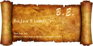Bajza Elemér névjegykártya