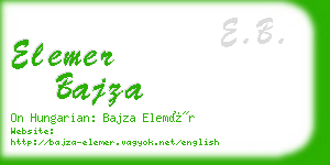 elemer bajza business card
